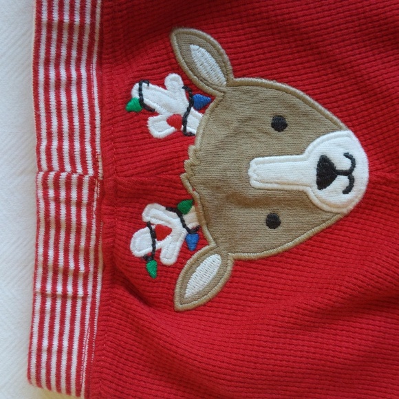 carter's christmas reindeer bum thermal waffle knit pants 3 months baby unisex - Picture 2 of 6